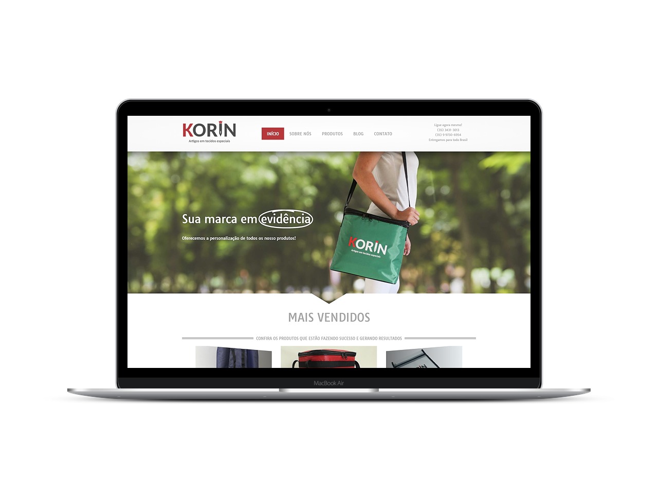Site Korin Confecção