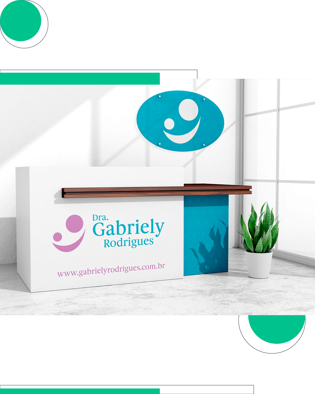 Exemplo de aplicação para a ID. Visual criada para Gabriely Rodrigues, Dentista