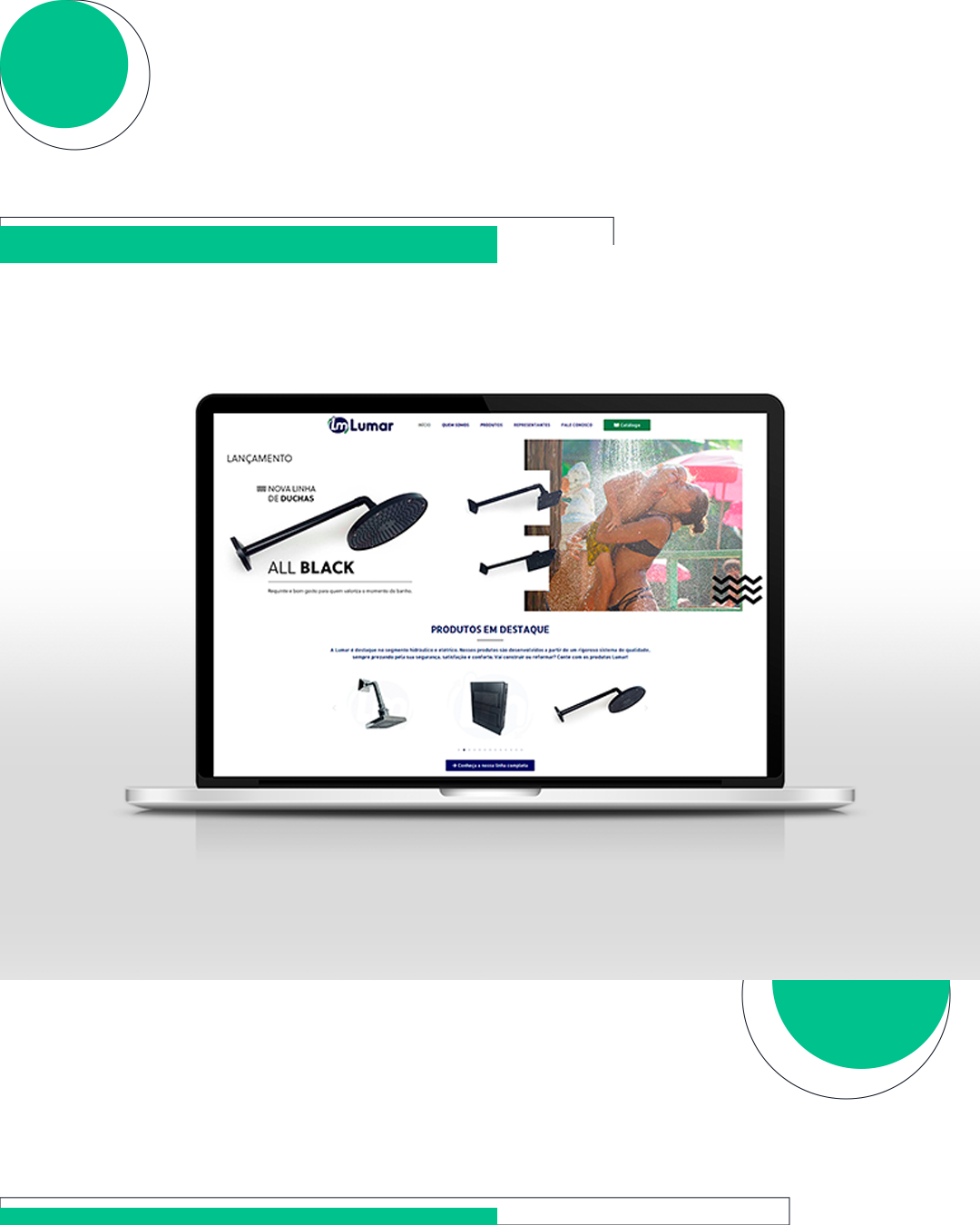 Web Site criado pela oriato, para a empresa Lumar Plásticos